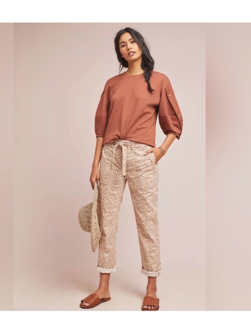 Anthropologie Wanderer Utility Pants in Leopard Size 27